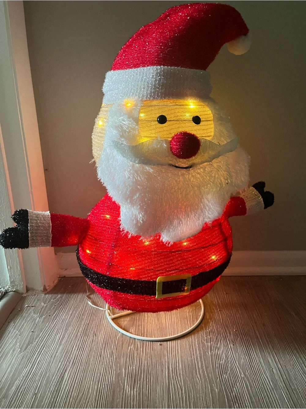 Merry Brite Red Santa Light – Festive Battery-Operated Holiday Decor
